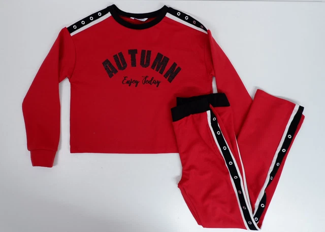 Mayoral Girls 2 Piece Outfit Set Age 10 Years Red Top and Pants GC