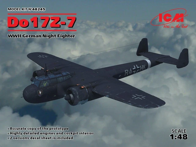 ICM 48245 - 1:48 Do 17Z-7, Seconde Guerre Mondiale Allemand Night Fighter - Neuf
