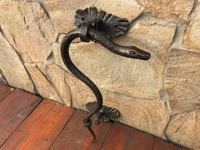 Door Knocker Snake Handle Decor Barn Hand