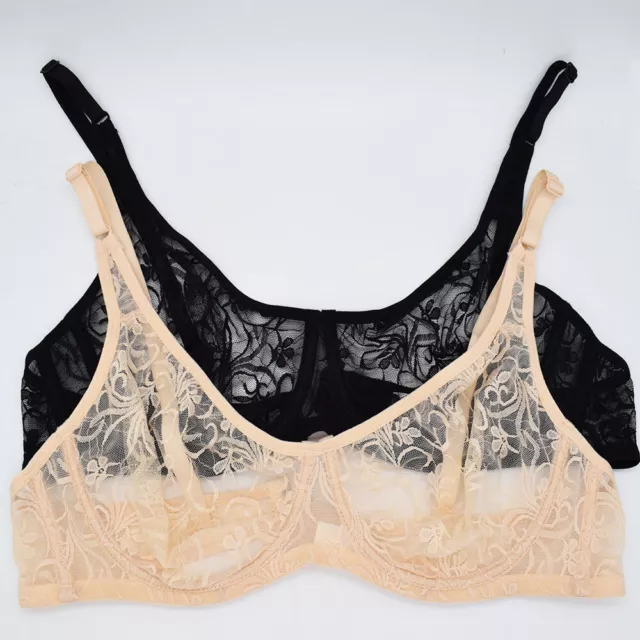 Hot Womens Bra Sexy Lingerie Unpadded See Through Lace Brassiere Bras Underwear