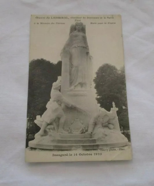 Cpa Green Back Ornament 61 Flers Work Of Ladmiral Glorifying The Defenders Homeland