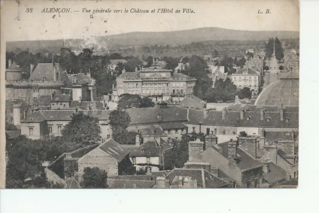 Cpa-61-1919-Alençon-Vue Generale Vers Le Chateau Et L'hotel De Ville-