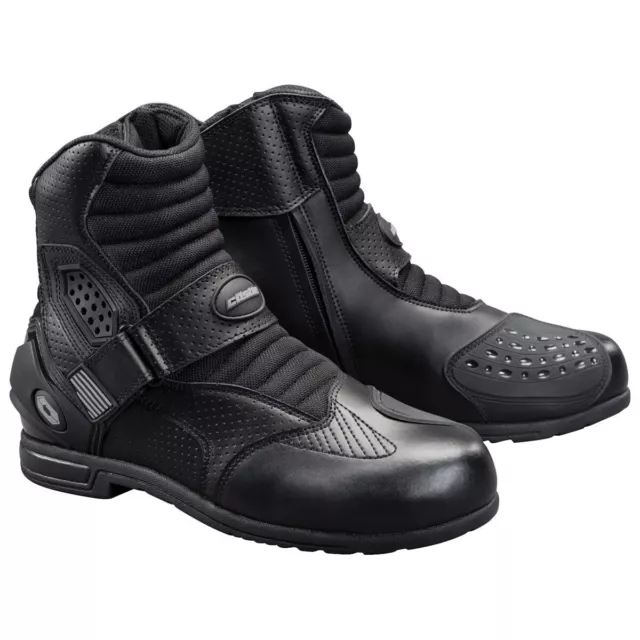 Men's Castle Kicker Boots Motorcycle Riding Waterproof Boot Street Black