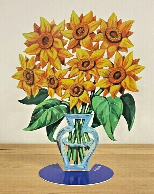 DAVID GERSTEIN Pop art Metal Escultura grande "Girasoles"