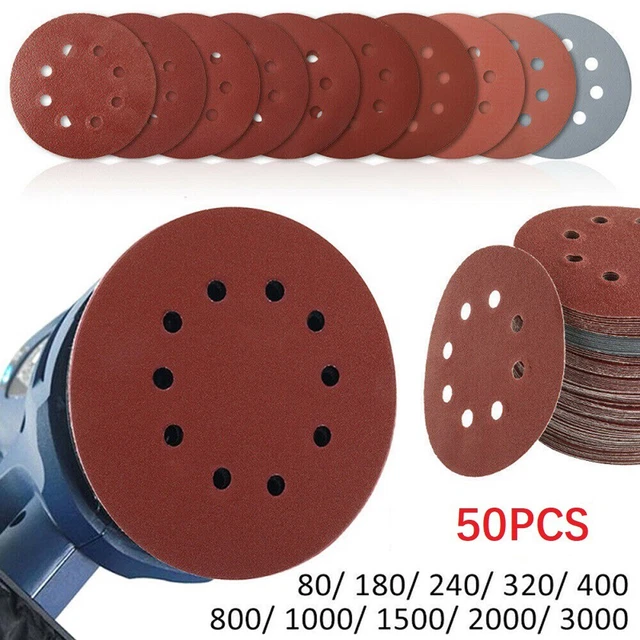 Sabbia 80-3000 Dischi Abrasivi for Orbitale Levigatrici Gancio E Anello Rotondo