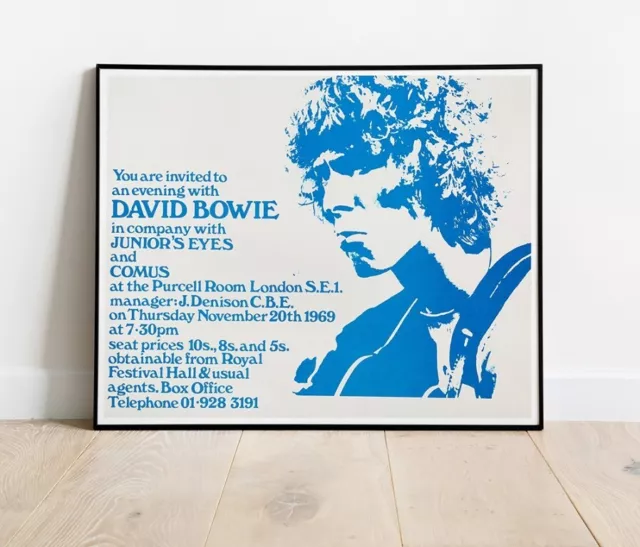 DAVID BOWIE AN EVENING WITH 1969 #2 Concert Tour REPRO Poster 30" x 24"