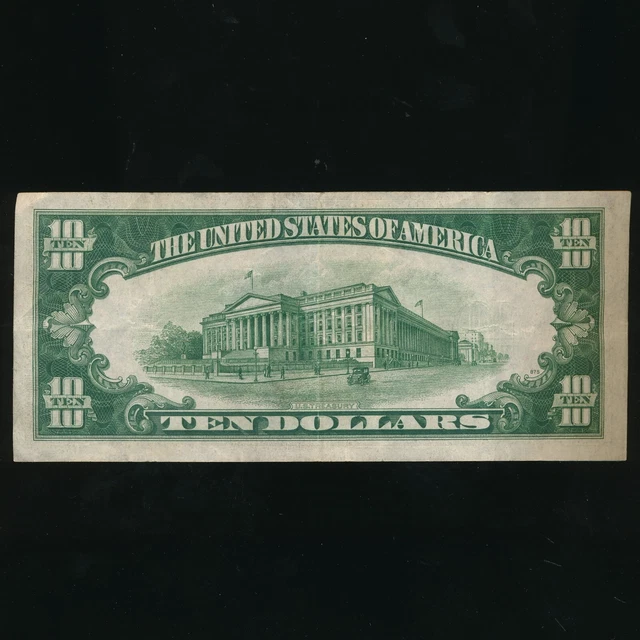 1934 A Silver Certificate Ten Dollars $10 ~ Nicely Circulated~ Ships Free! Inv:1 2