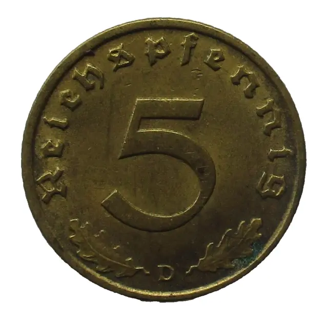 Drittes Reich 5 Reichspfennig 1937  Münzzeichen: "D" - München