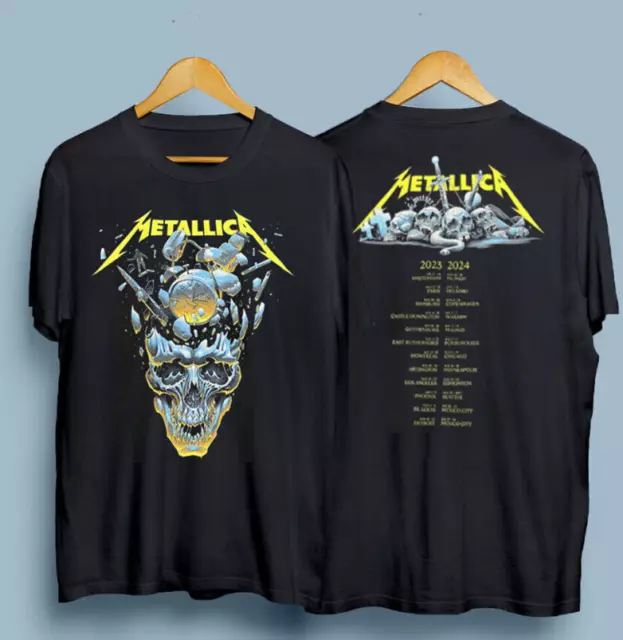 METALLICA BAND THRASH Metal Tour 2023 2024 Event TShirt Black Fullsize