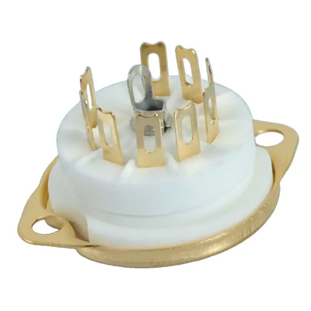 20pcs 9pin Ceramic Tube Socket mount gold valve base for 12AX7 12AU7 ECC83 6922