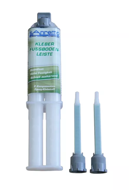 10x Sanremo Pegamento Fussbodenleiste 25ml+ 40 Mischdüsen Epoxy