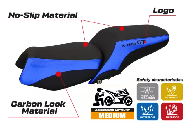 Revestimiento Funda De Asiento Bmw K 1600 Gt 2010 > 2023 2