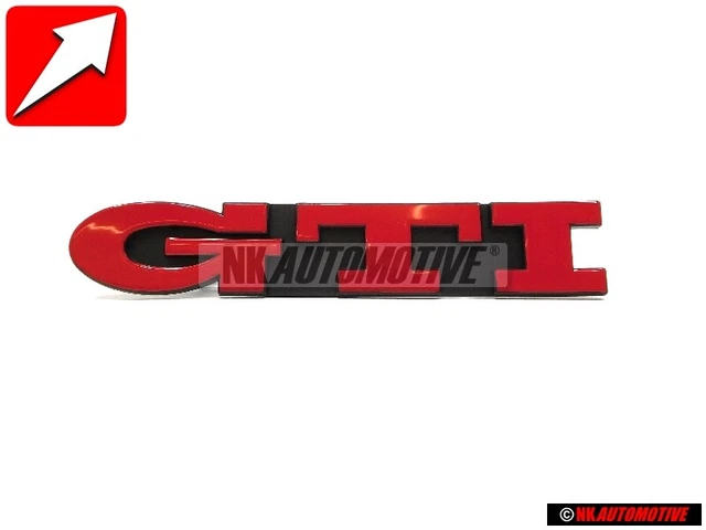 Genuine VW GTI Front Grill Badge Emblem Red - 1H6853679E QN5 2