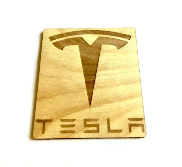 Tesla Drinks Coasters (set of 4), Laser Carved, 3mm Birch Wood.