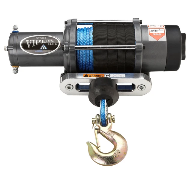 VIPER Elite 5000lb UTV Winch Kit w/ 60 feet BLUE AmSteel-BLUE Synthetic Rope
