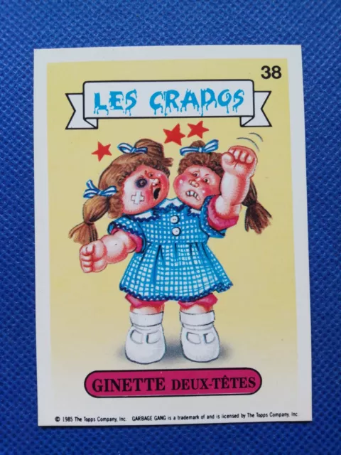 Les Crados / Carte numéro 38  / French Garbage Pail Kids.