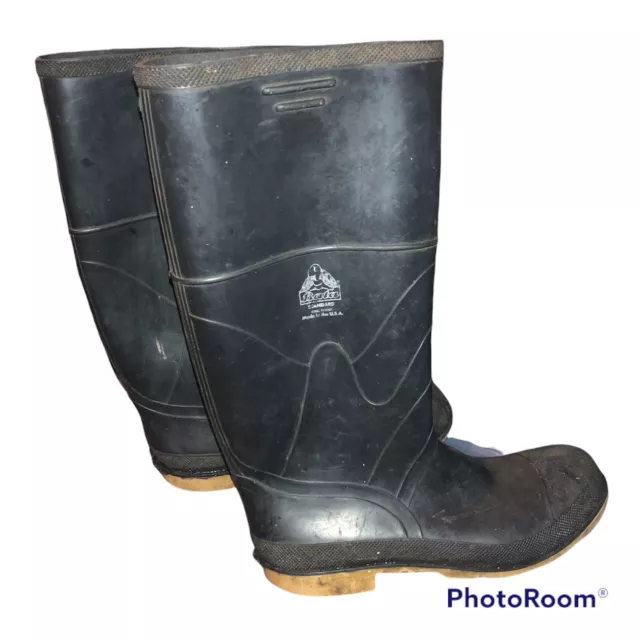 Bata Steel Shank Rubber Rain Boots/Shoes Waterproof Made In USA Men’s Size 13