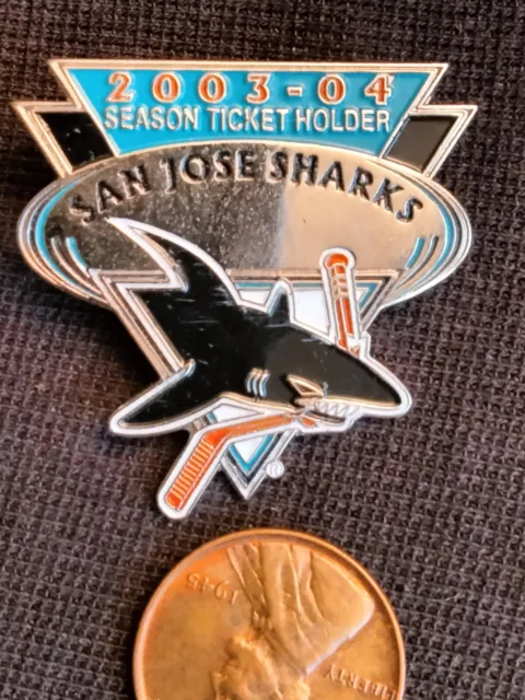 San Jose Sharks 2003-2004 Season Ticket Holder Pin by Peter David