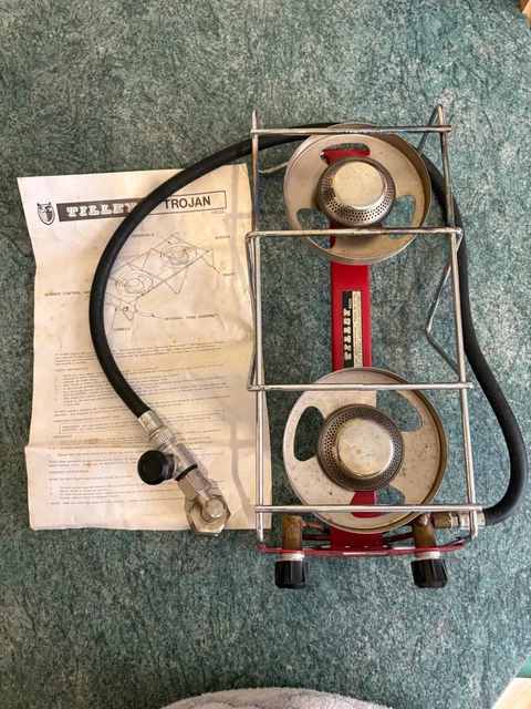VINTAGE TILLEY TALISMAN Mk5 Gas Camping Stove Double Burner Grill