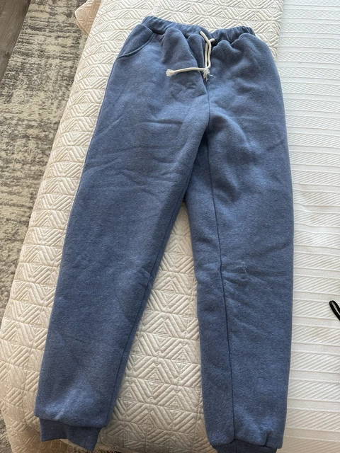 Flygo Women’s Warm Fleece Jogger Pants Sherpa Lined Sweatpants - SZ L Blue