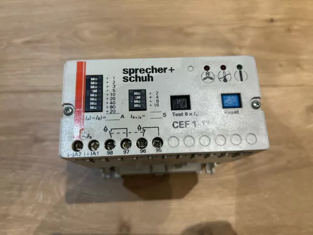 Sprecher + Schuh CEF1-11 Overload Relay Motor Protector 3 Phase