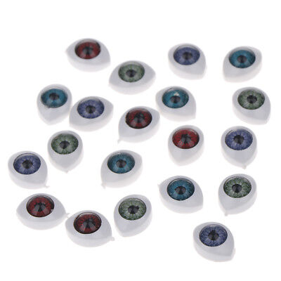20 piezas Plástico Ojos Falsos Ojos Ovalados Globos Oculares Para Máscara Llevar Muñecas YRH1