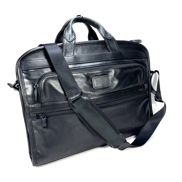 Tumi Alpha Business Bag,Briefcase,Shoulder Bag 2Way Napa Leather Nylon Black