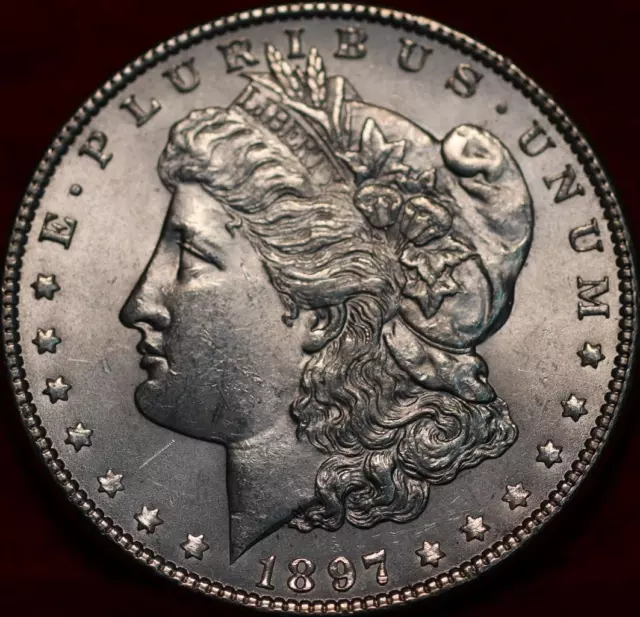 Uncirculated 1897 Philadelphia Mint Silver Morgan Dollar