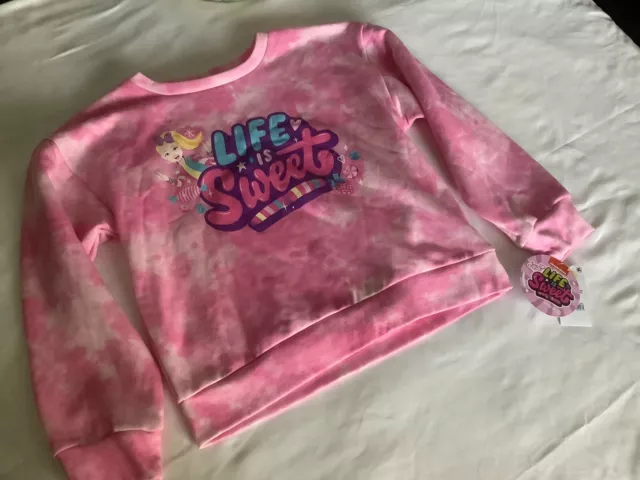 JoJo Siwa Sweater Pink Life Is Sweet Girls Size 10/12 Pullover NWT Box E