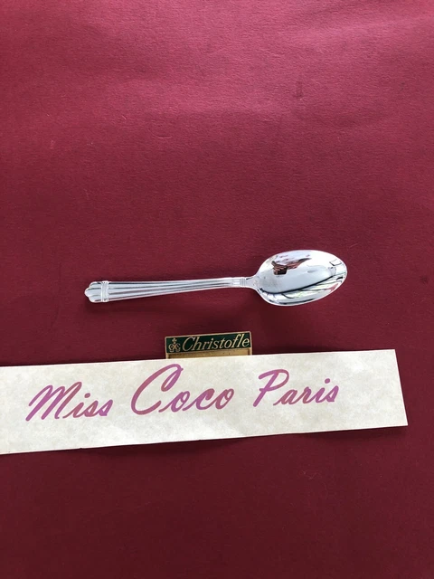 Cuillère à Moka Christofle Atlantide – 10 Cm – Métal Argenté – Art Déco – Neuve