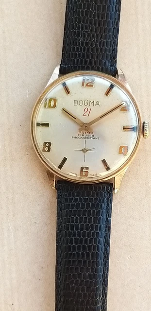 Rare DOGMA PRIMA 21 Swiss Made vintage mecanic Unitas 6325 37mm NR