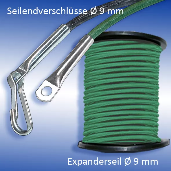 Cordon D'Extension Ø 9 MM Vert Câble Corde en Caoutchouc Pour PVC Bache Et