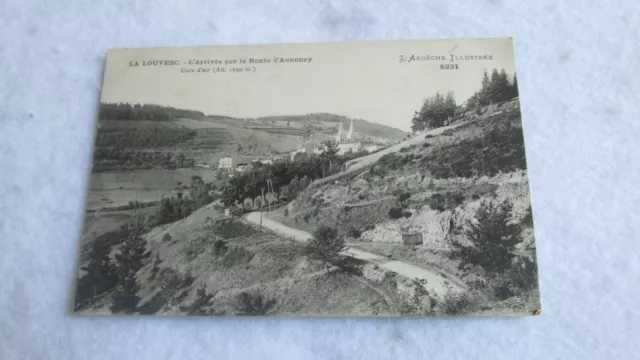 CPA carte postale La Louvesc / Arrivée par la Route d'Annonay Cure d'Air Ardèche