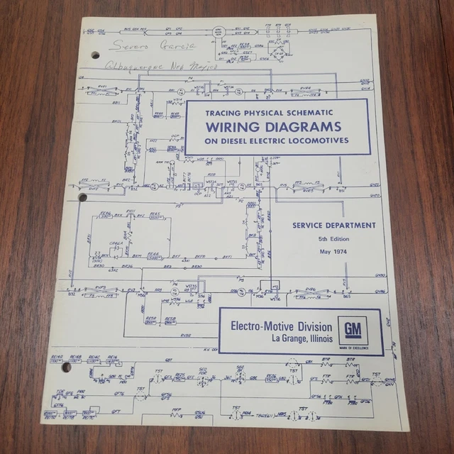 GM/EMD LOCOMOTIVE TRACING Physical Schematic Wiring Diagrams ON Diesel
