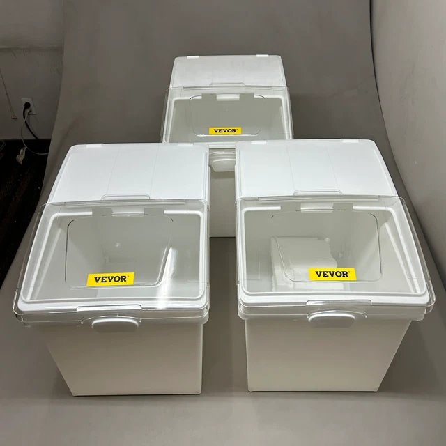 VEVOR Ingredient Bin, 10.5 Gallons Capacity 3 Pcs/Set (New)