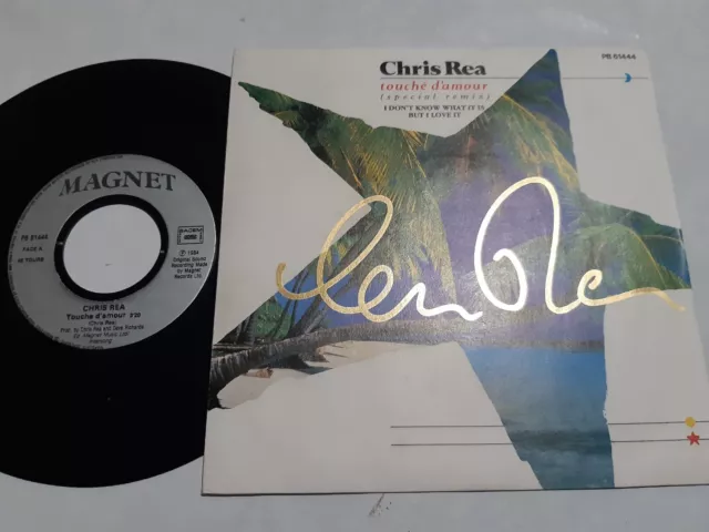 Chris REA autograph vinyl 7' TOUCH OF LOVE signed live concert collectors rare