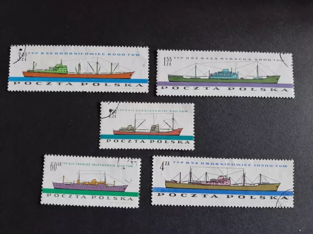 Briefmarkensatz - Polen - Schifffahrt - gestempelt