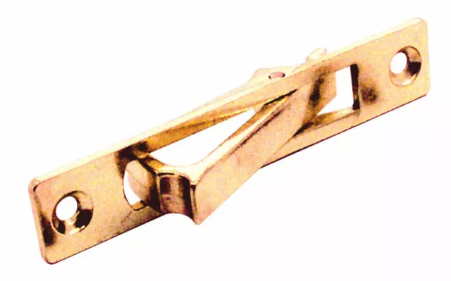 Prime-Line 3-1/2 in.   L Brass-Plated Gold Steel Pocket Door Flush Pull