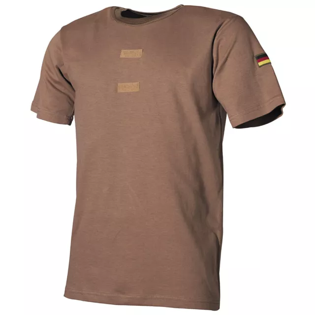 BW Bundeswehr Unterhemd Tropen Shirt coyote mit Abzeichen Tropenhemd khaki 4-10