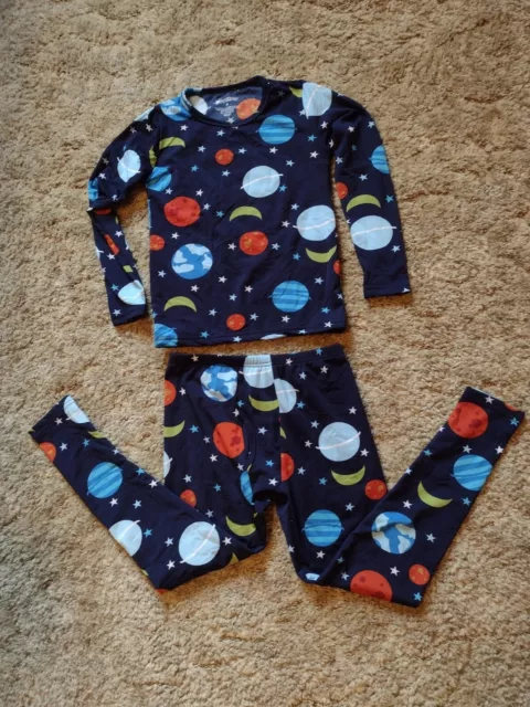 NEW Boy's Size Small Blue Planet Pj's 2pc Set Long Sleeve Pajamas GREAT GIFT