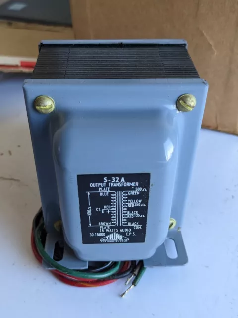 Triad S-32A Output Transformer in Box, for Tube Amplifier, Rated 15 Watts