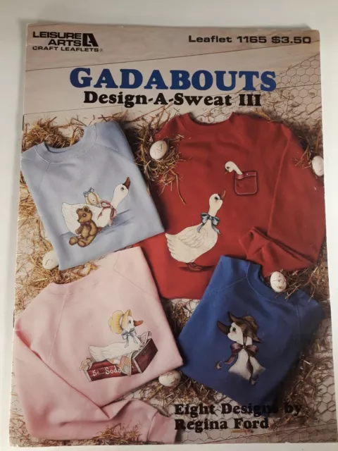 VIntage GADABOUTS: Tole de folleto Design-A-Sweat III Regina Ford Leisure Arts (#A9)