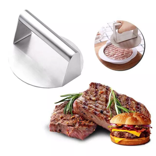 Hamburger Press 304 Stainless Steel Non-Stick Meat Beef Grill Burger Press Ql