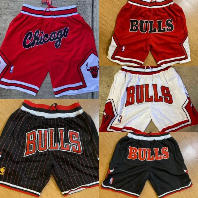 CHICAGO BULLS MEN'S Jus Don Red or Pinstripe Basketball Shorts $32.99 ...