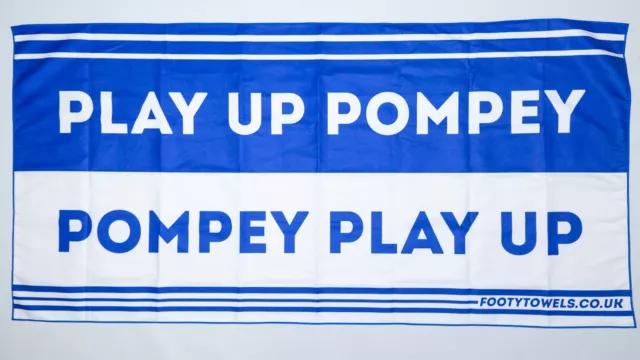 Portsmouth Play up Pompey Microfibre beach towel with towel bag