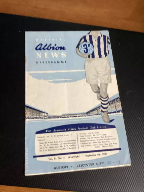 West brom v Leicester (1959/60)