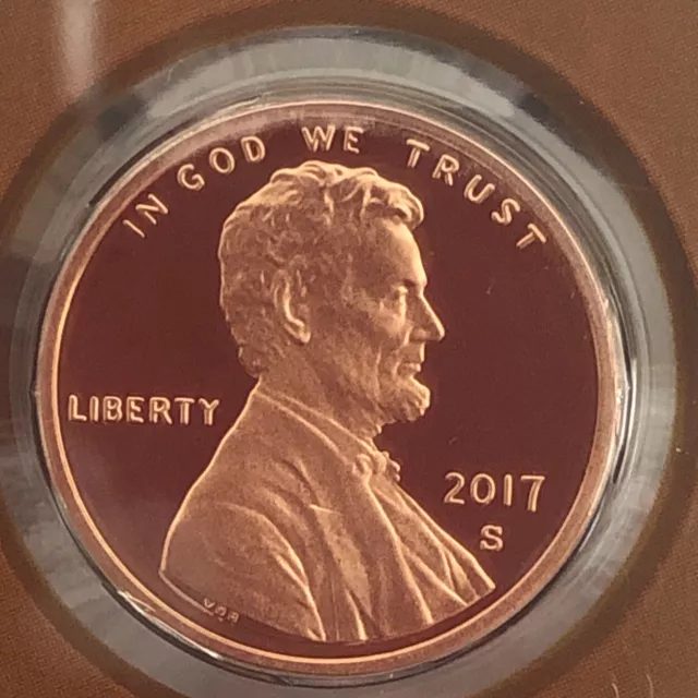 2017 S LINCOLN SHIELD CENT PROOF Penny DIRECT FROM SET * GUARANTEED GEM