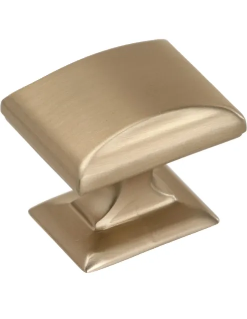 Amerock Candler 1-1/4" Rectangular Cabinet Knob  Champagne Gold - 7 Pieces