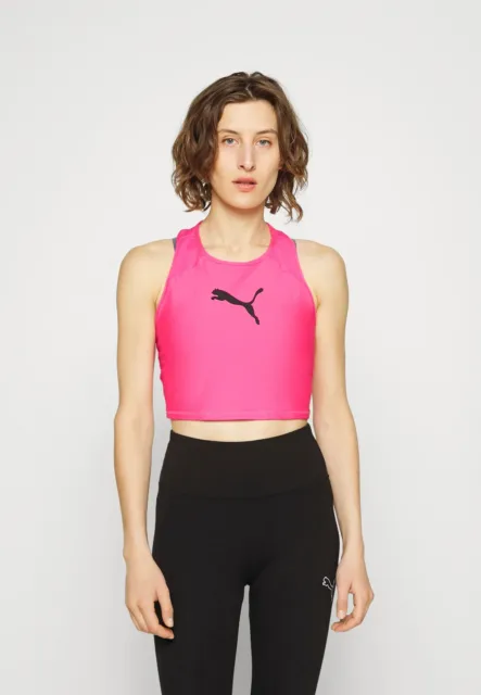 Puma Fit Eversculpt Womens Gym Tank Active Sport Crop Top Sleeveless Shirt Vest