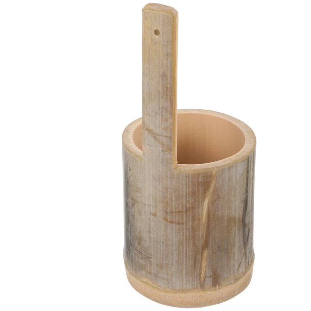 Bamboo Flower Pot Patio Planter Wall Mounted Garden Hanging